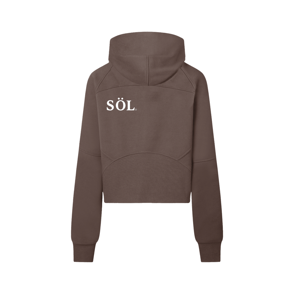 Foundation Cropped Half-Zip Hoodie — Women