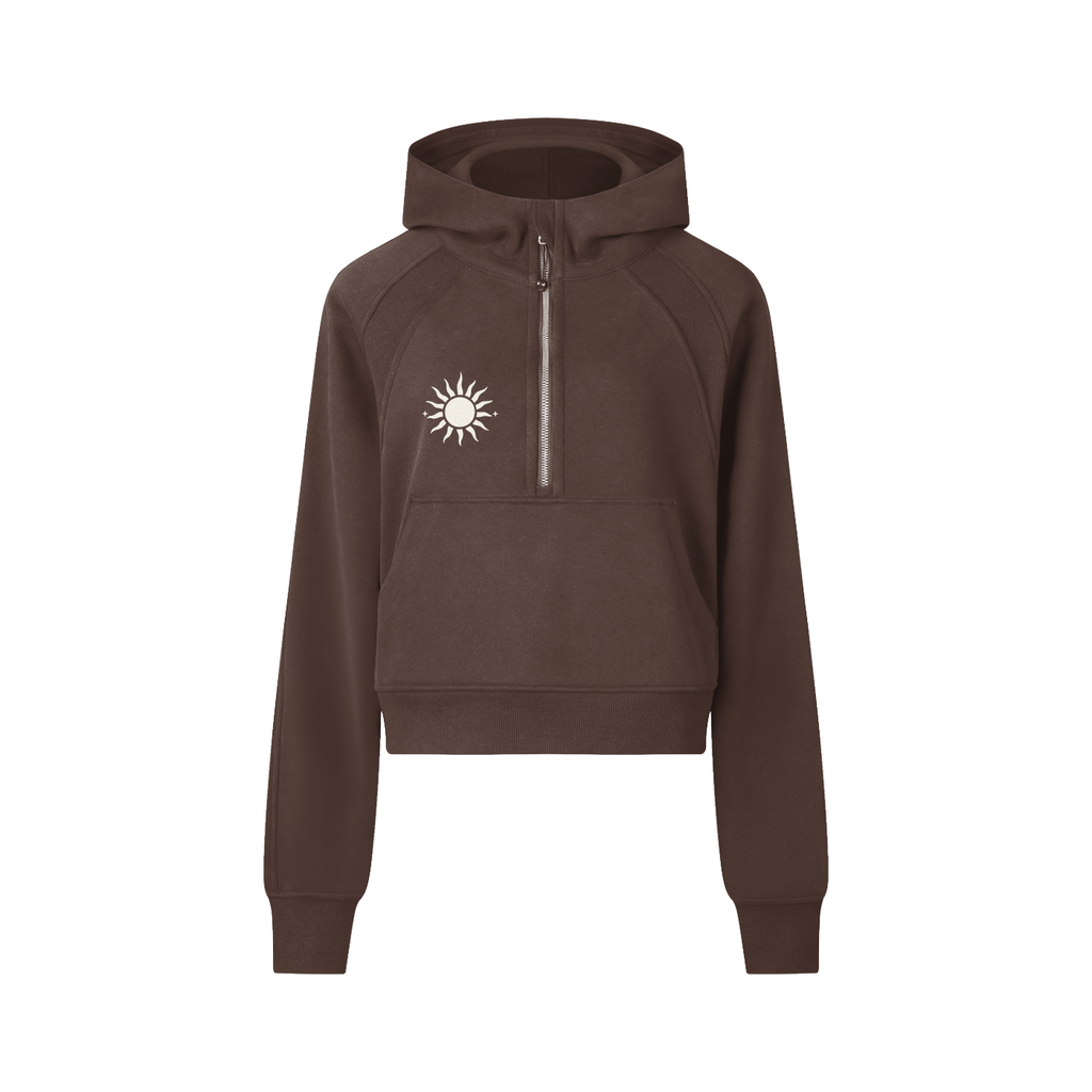 Foundation Cropped Half-Zip Hoodie — Women