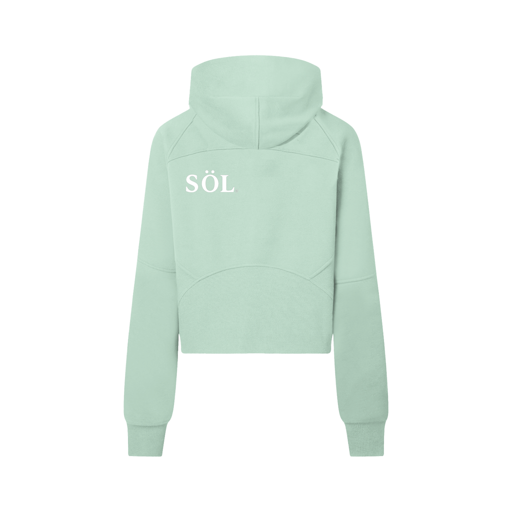 Foundation Cropped Half-Zip Hoodie — Women