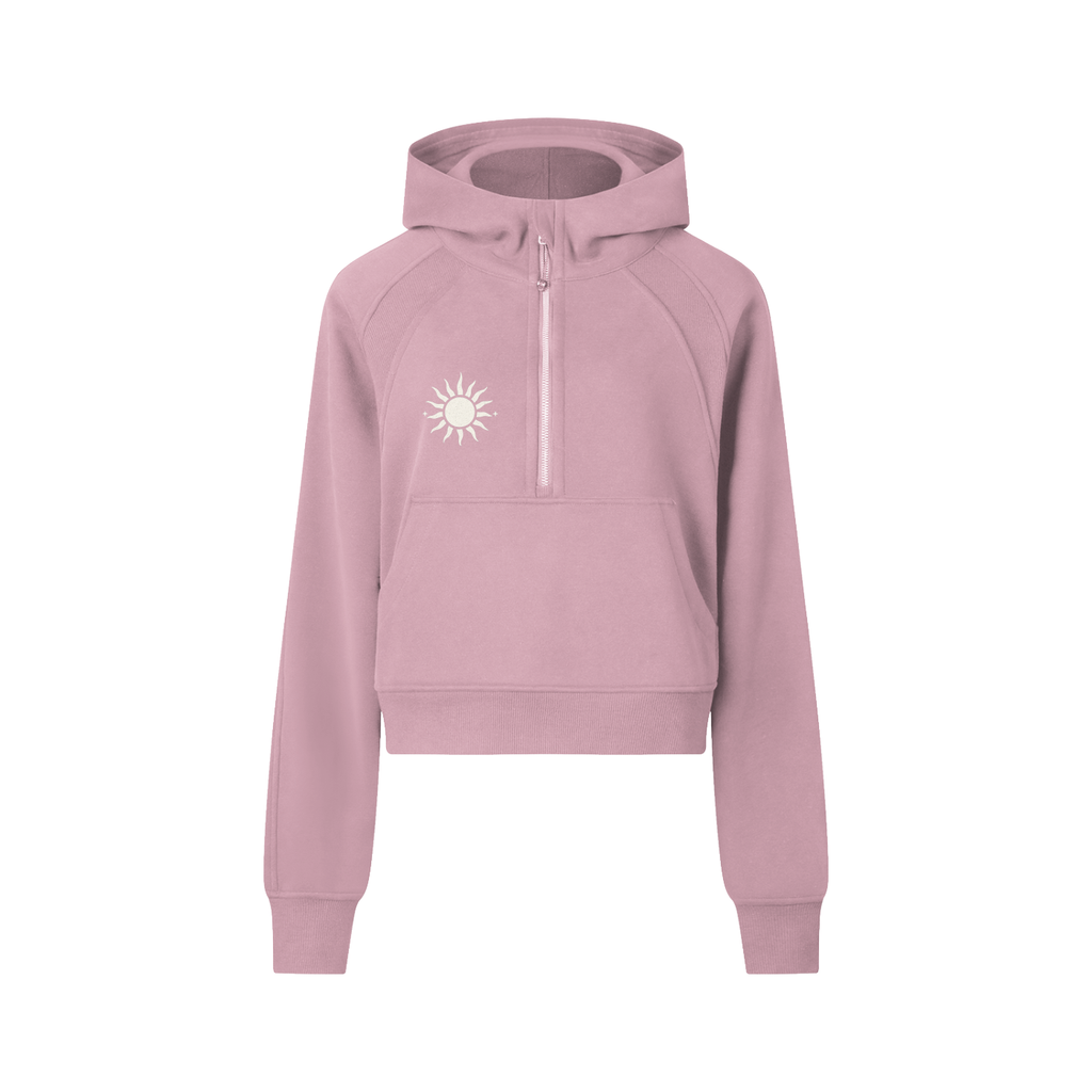 Foundation Cropped Half-Zip Hoodie — Women