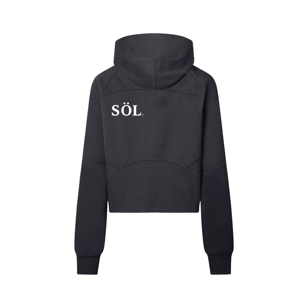 Foundation Cropped Half-Zip Hoodie — Women